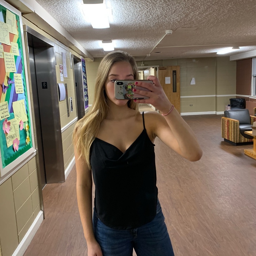 Black cowl top